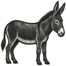 Gravura: burro, grupo 03